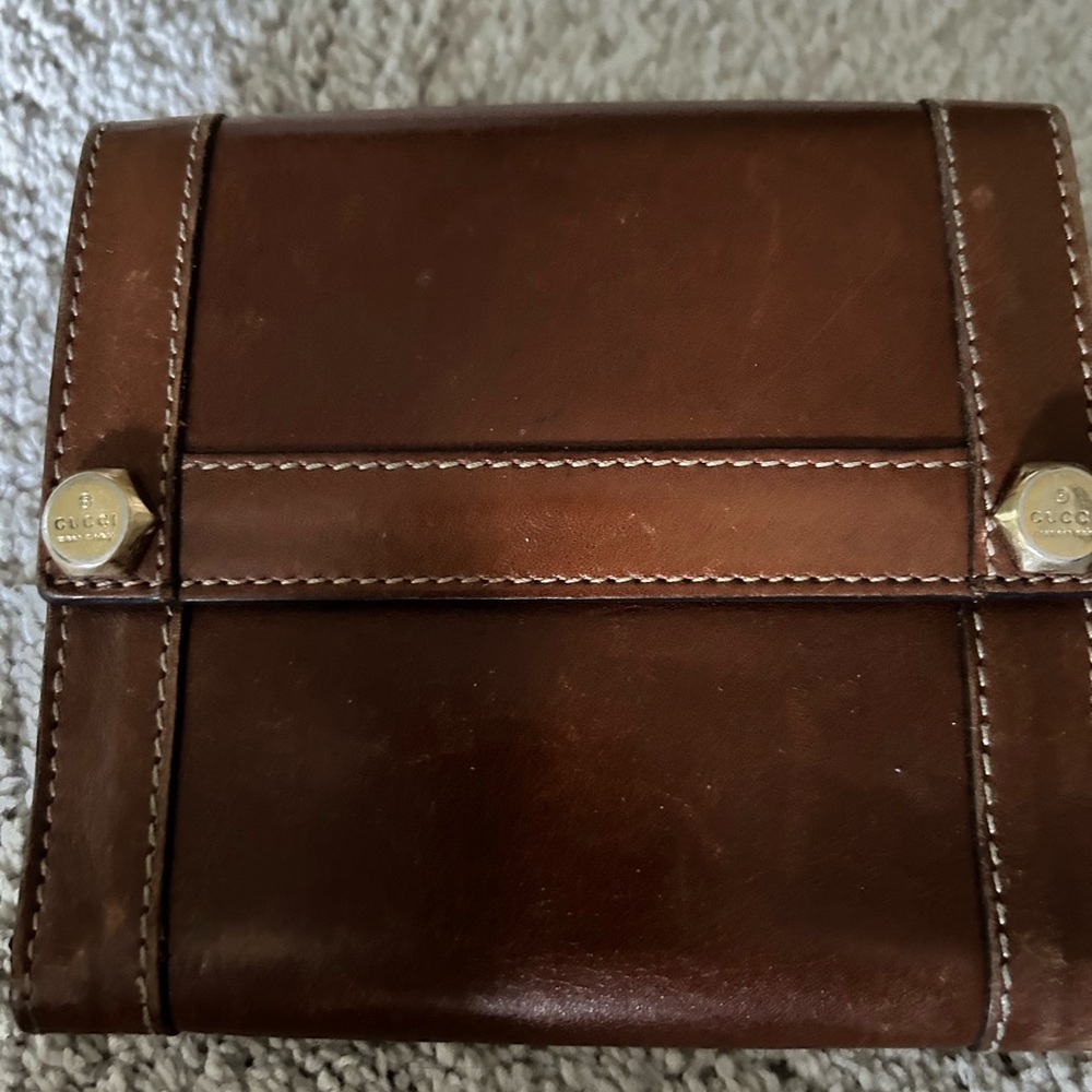 Gucci Brown Leather bi fold Wallet